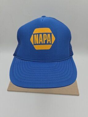 Nissin Trucker Snapback Hat • Blue Mesh • Rope Brim